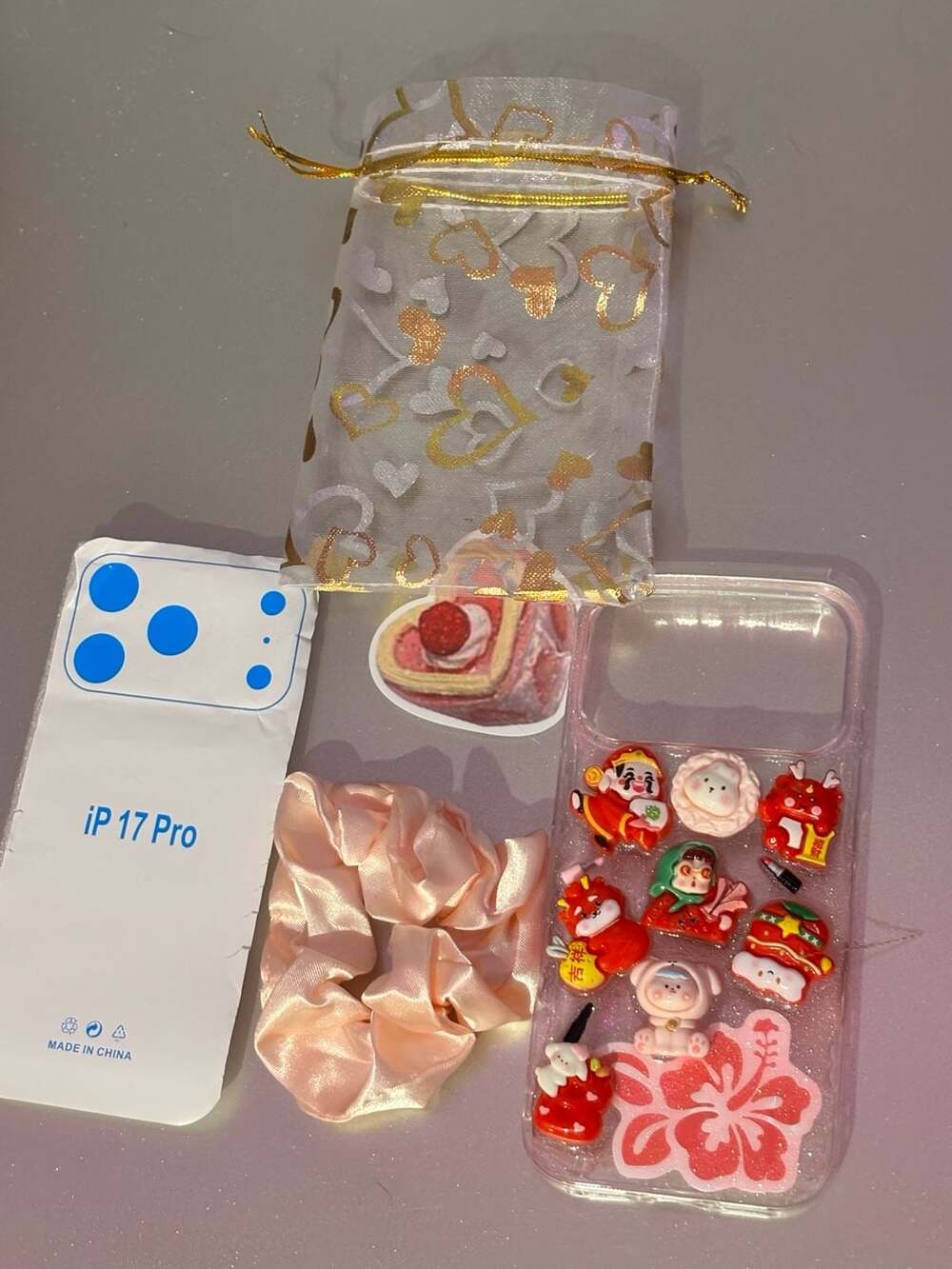 T&M Finished Handmade Decoden Phone Junk Case w/ Accessories